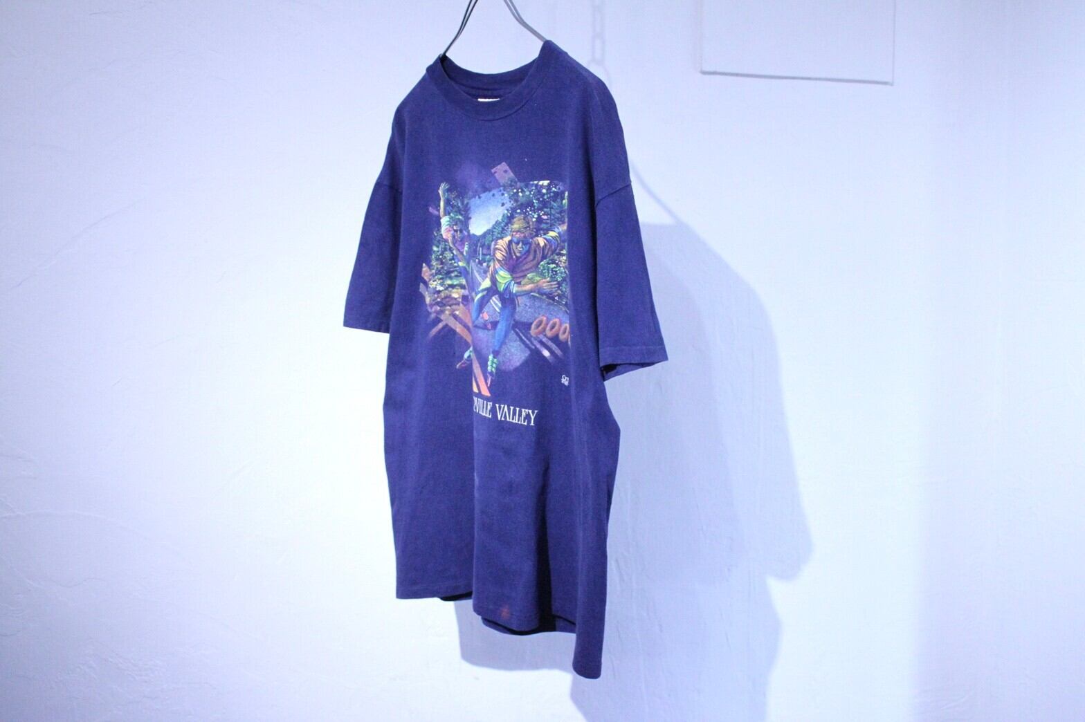 90s (1991) Hanes "Roller Skates" Print Tee USA製
