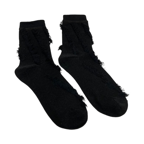 【solmu select】 fusafusa socks（black）