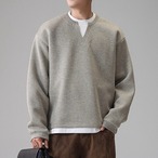 Slit Neck Wide Long Sleeve Sweat ◇2color H0966