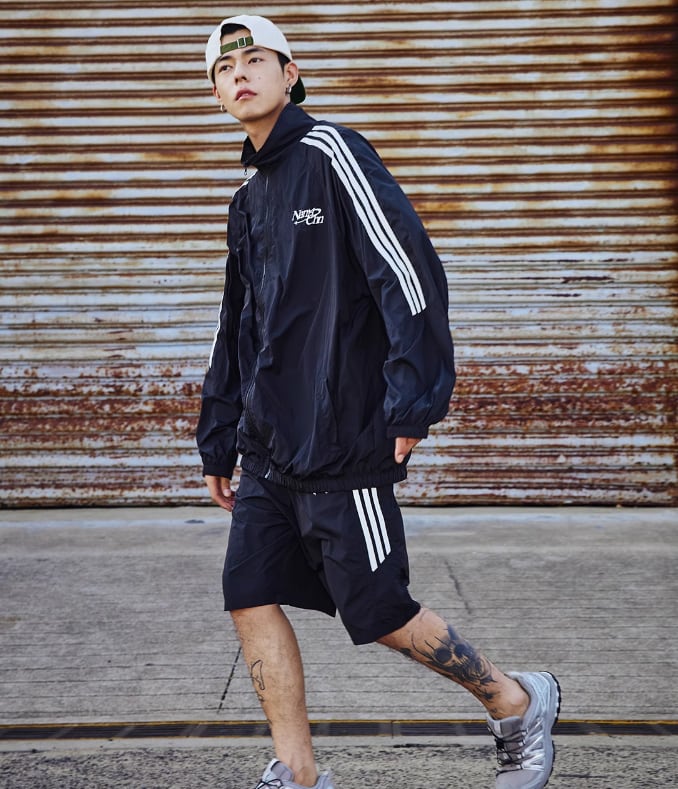 ハイストリート ストライプ 日焼け防止服セットアップ m1268 ハイストリート ストライプ 日焼け防止服セットアップ m1268