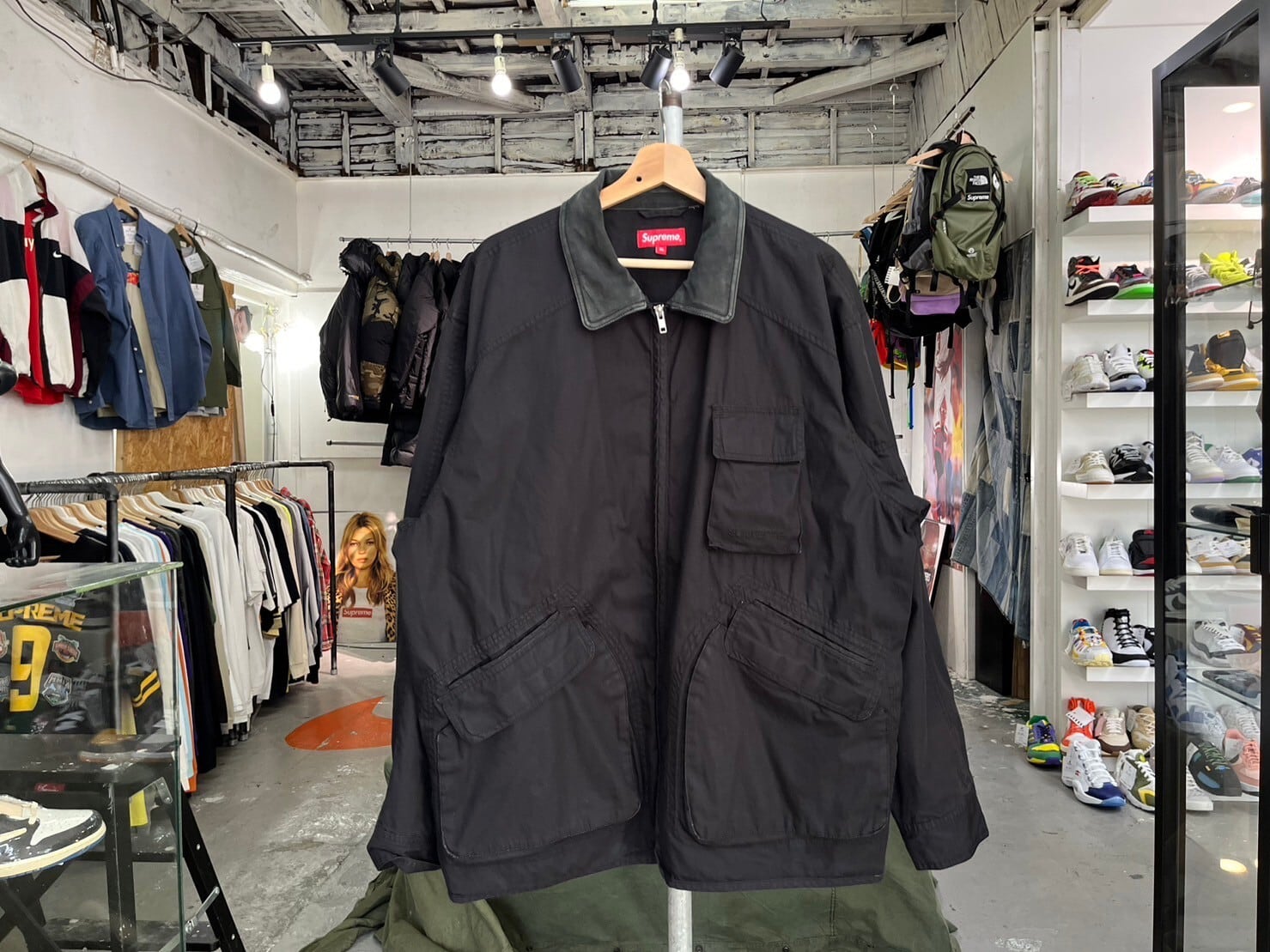 Supreme Cotton Utility Jacket ブラック 流し入れ Lサイズ Supreme Cotton Utility Jacket ブラック 流し入れ Lサイズ