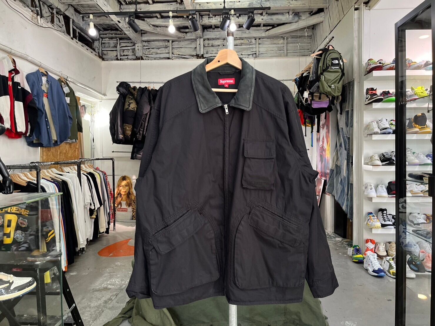 Supreme COTTON UTILITY JACKET BLACK XL 62137 | BRAND BUYERS OSAKA