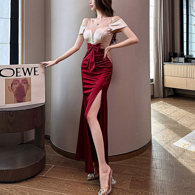 ロングドレス ～3XL（2色） K2576