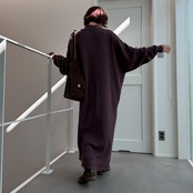 ポロニットロングOP/マロン