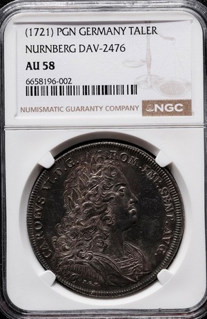 神聖ローマ皇帝カール6世/ニュルンベルクの景観,上空に宝物を戴く鷲