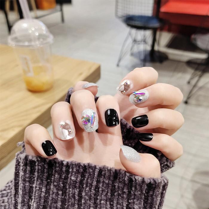 ネイルチップ チップ 大理石 黒 カッコイイ オーダーネイル フルオーダーネイル ネイルチップ チップ 大理石 黒 カッコイイ オーダーネイル フル