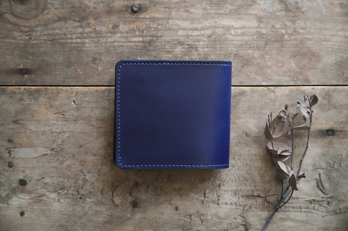 藍染革[migaki] 薄型財布