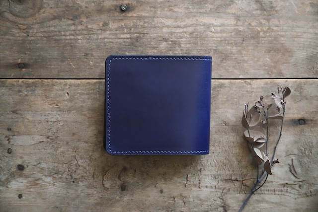 【先行販売】藍染革[migaki] 薄型財布