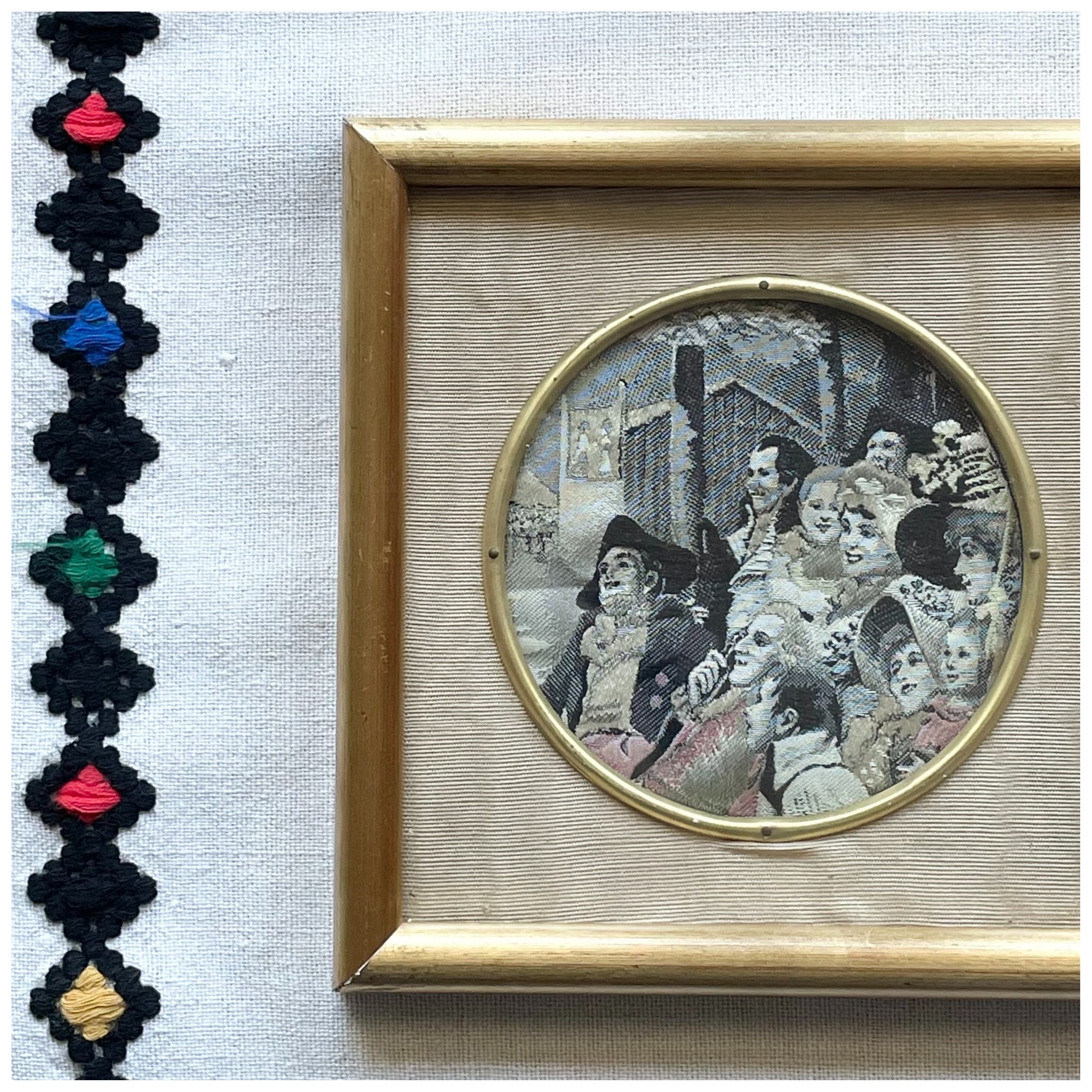 ゴブラン織りタペストリー額入り