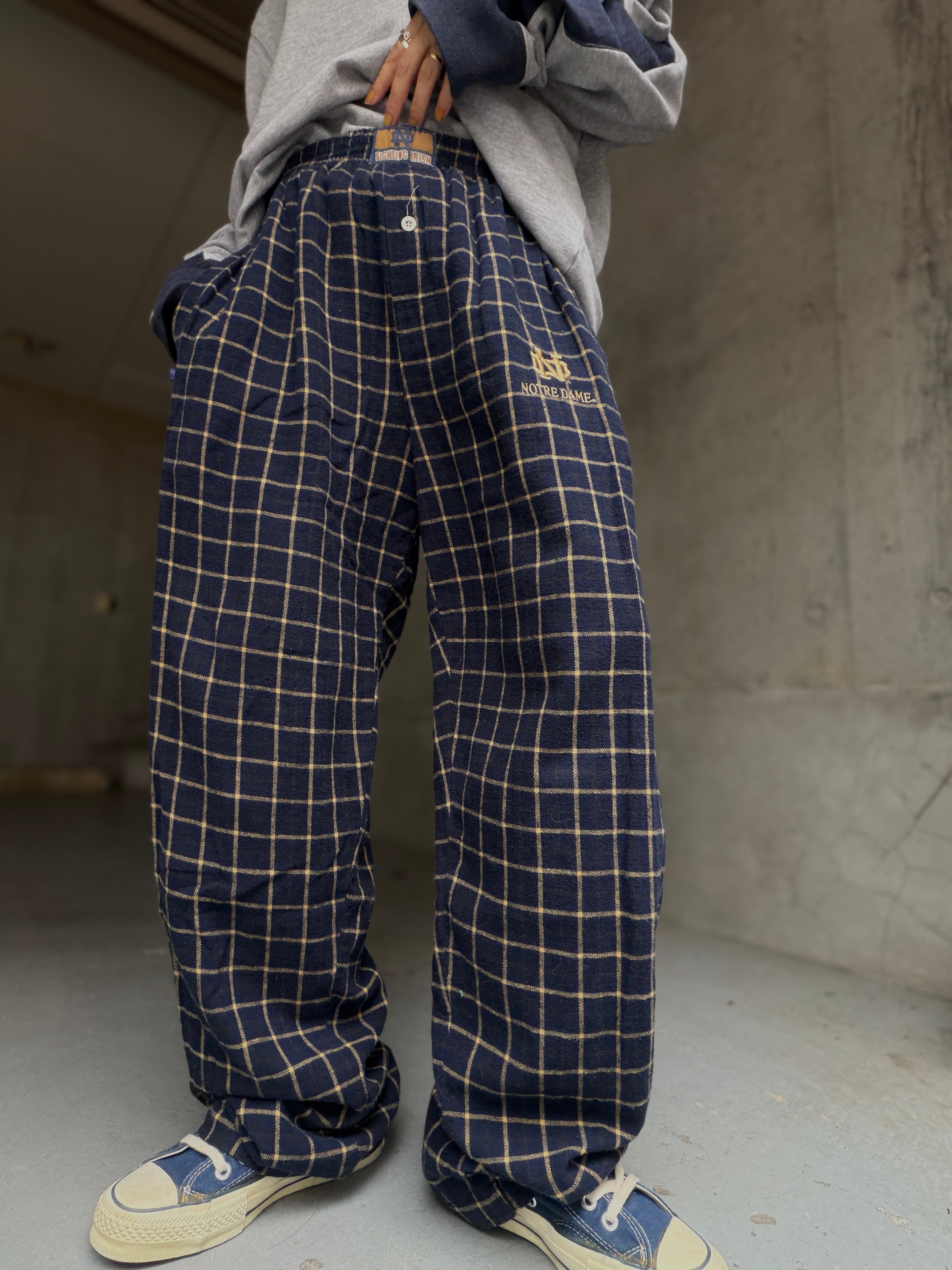 (PT1150)NORTRE DAME easy check pants