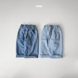 【80-90cm】onu / denim rollup pocket pants