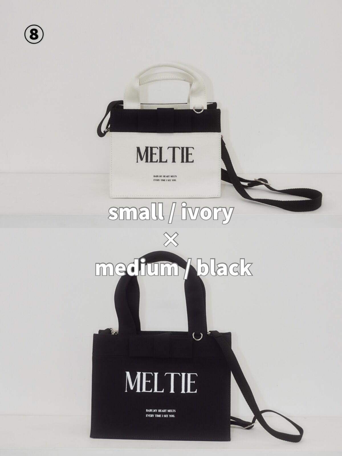 ribbon canvas tote bag〈SMALL〉×〈MEDIUM〉SET♡
