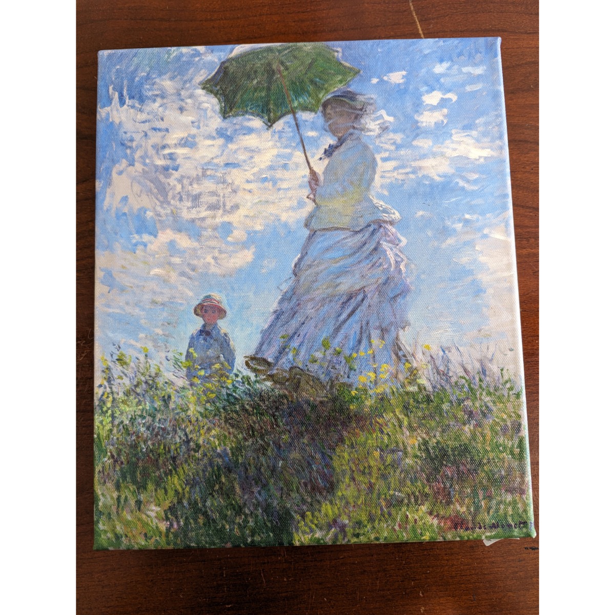 クロード・モネ 散歩、日傘をさす女 キャンパスアート | Pickle