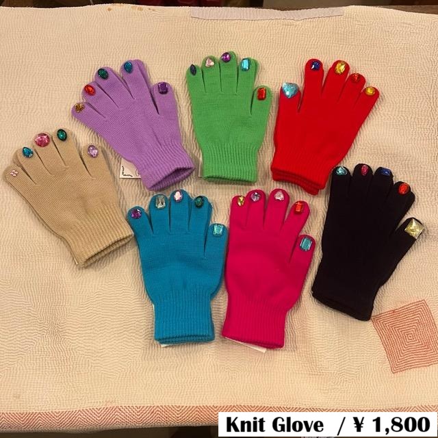 TOPANGA Accessory Jewel Nail Knit Glove (7 colors)