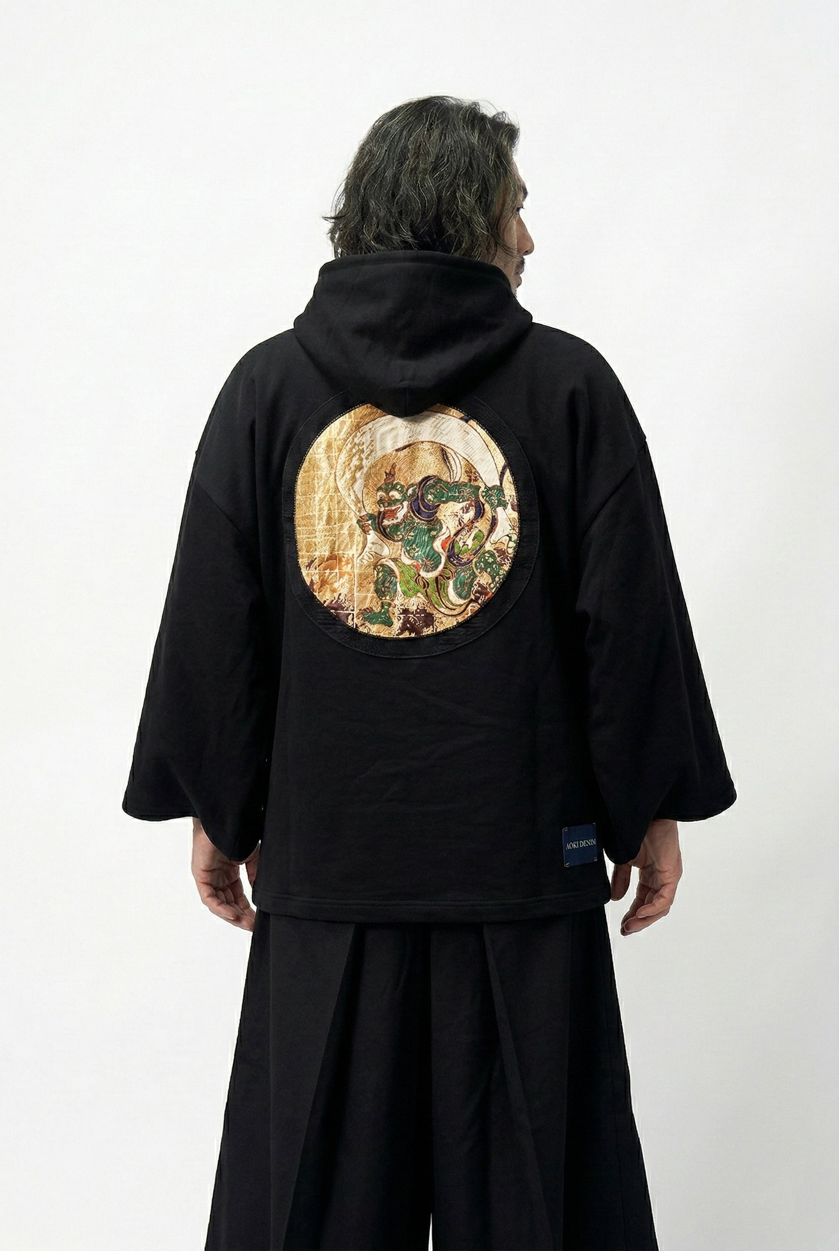 青木被服×KIMONOT®】コラボレーションKIMONOパーカー “西陣織「風神