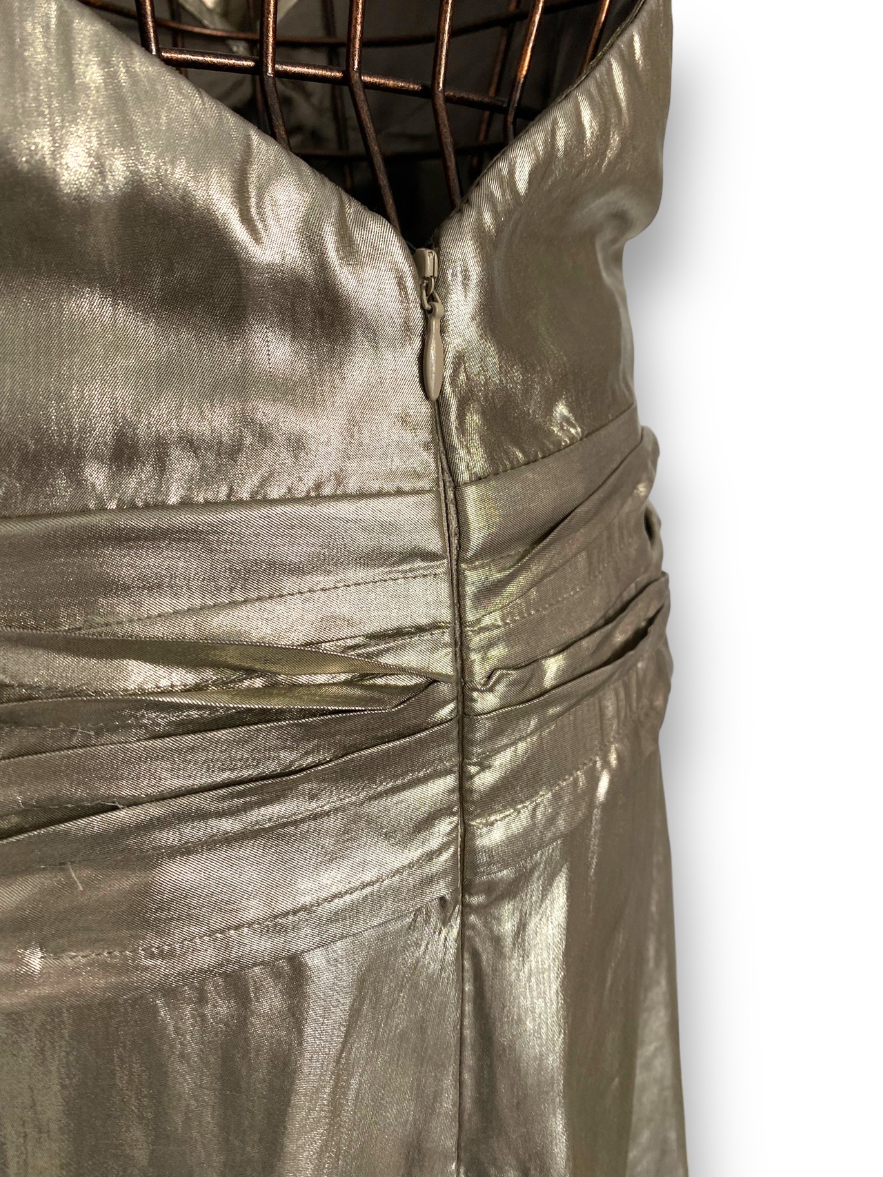 Metallic holder neck dress