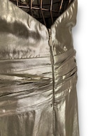 Metallic holder neck dress