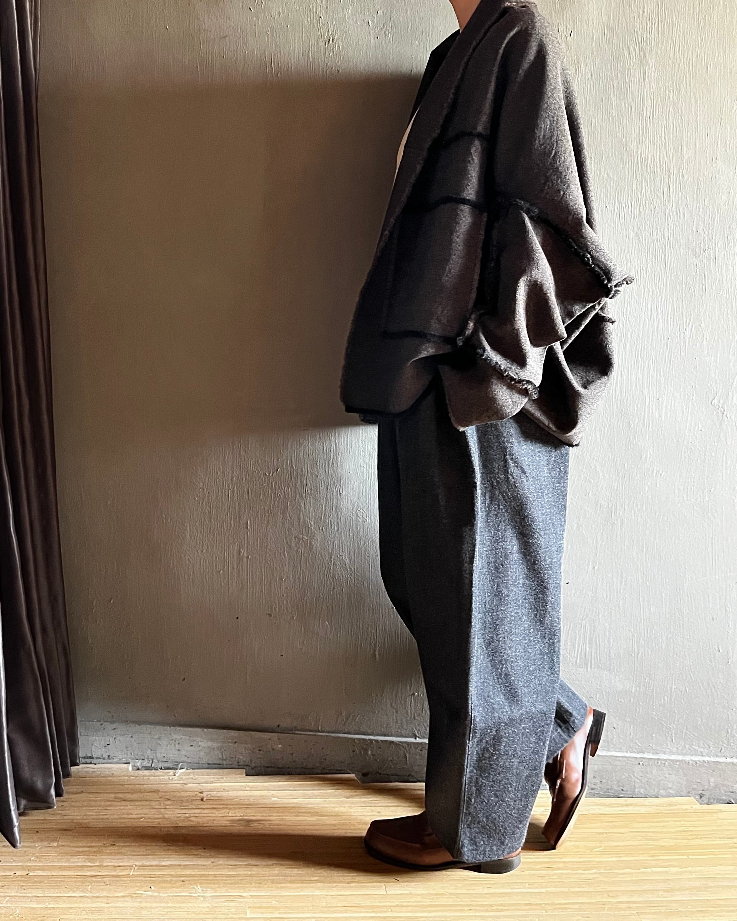 MITTAN｜NMウールOCツイルパンツ PT-125 白黒 | CORNER_122