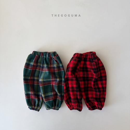 thegoguma［取寄］check ballon jogger pants 26winter