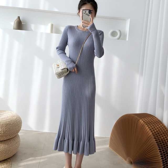 ワンピース ニットワンピース ロングワンピース ニットワンピ リブニット Aラインスカート フレアワンピース フリル スレンダー 大人可愛い きれいめ セクシー ワンピ ミモレ丈 ロング丈 長袖 袖あり キュート 全4色 キレセク セットアップやパンツドレスなど二次会 ワンピース ニットワンピース ロングワンピース ニットワンピ リブニット Aラインスカート フレアワンピース フリル スレンダー 大人可愛い きれいめ セクシー ワンピ ミモレ丈 ロング丈 長袖 袖あり キュート 全4色 キレセク セットアップやパンツドレスなど二次会