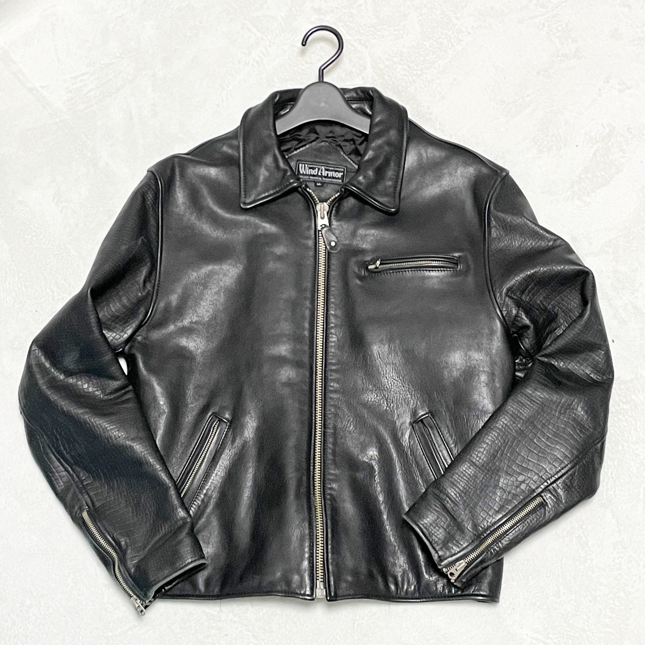 VINTAGE Wind Armor レザージャケット ライダースジャケット シングル 