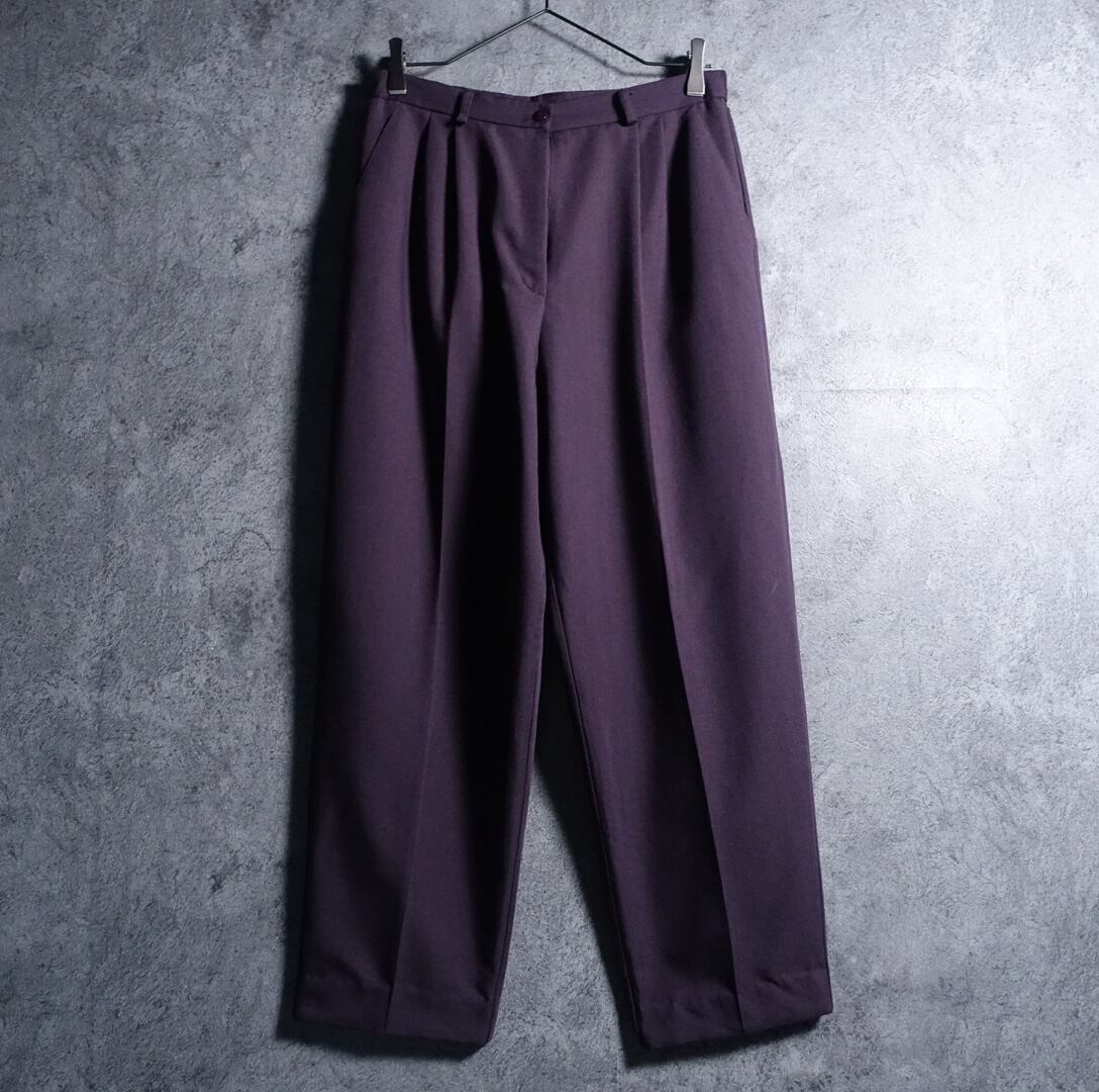 80〜90s Purple Wide Tapered Color Slacks