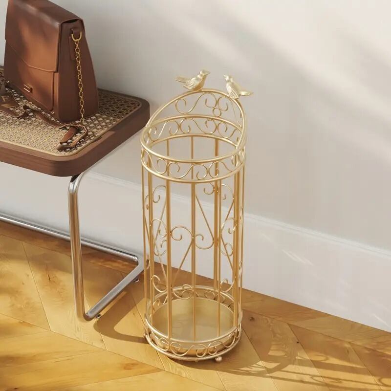 傘立て エレガント おしゃれ 小鳥付き 玄関 頑丈 耐久性 アンティーク