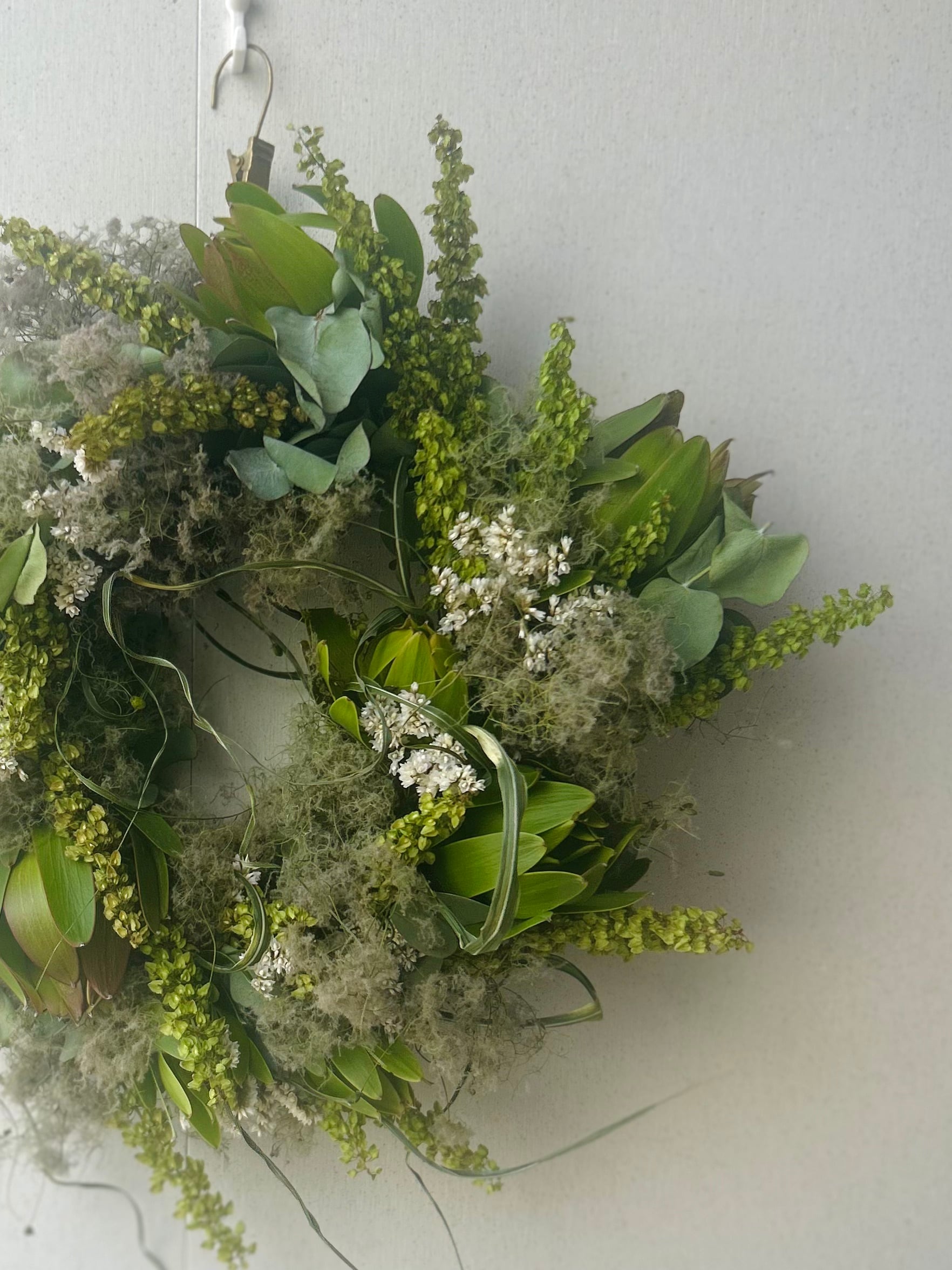 サマーグリーンリース 【wreath】【スモークツリー/ドライフラワー