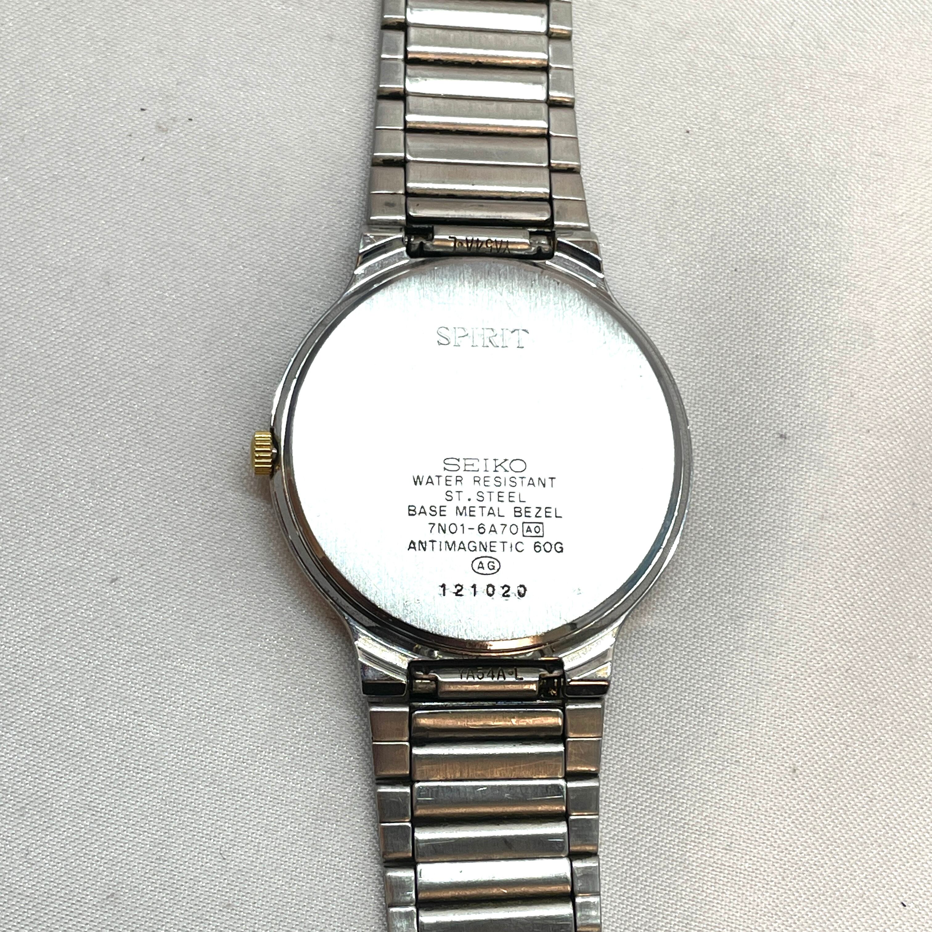 SEIKO セイコー SPIRIT スピリット 7N01-6A70 ゴールド文字盤 コンビ