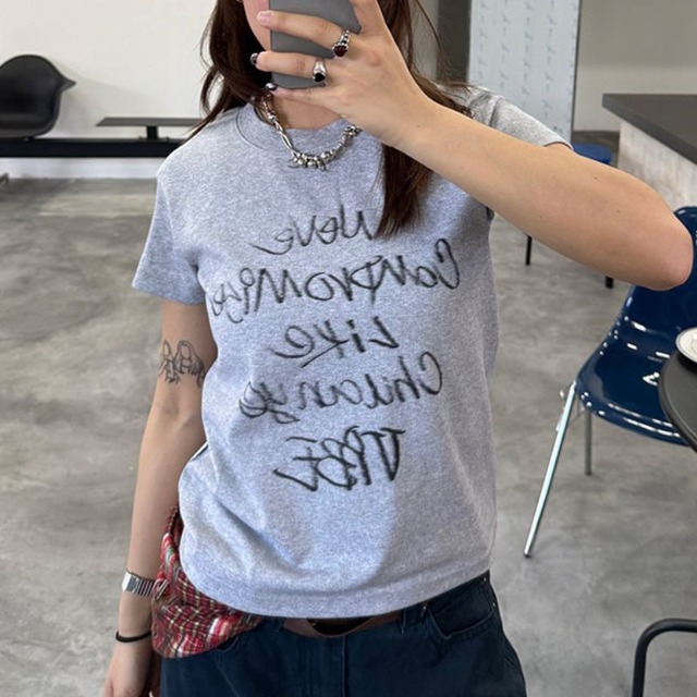 lettering logo short-sleeve tee　レタリングロゴ半袖ティー　J2071