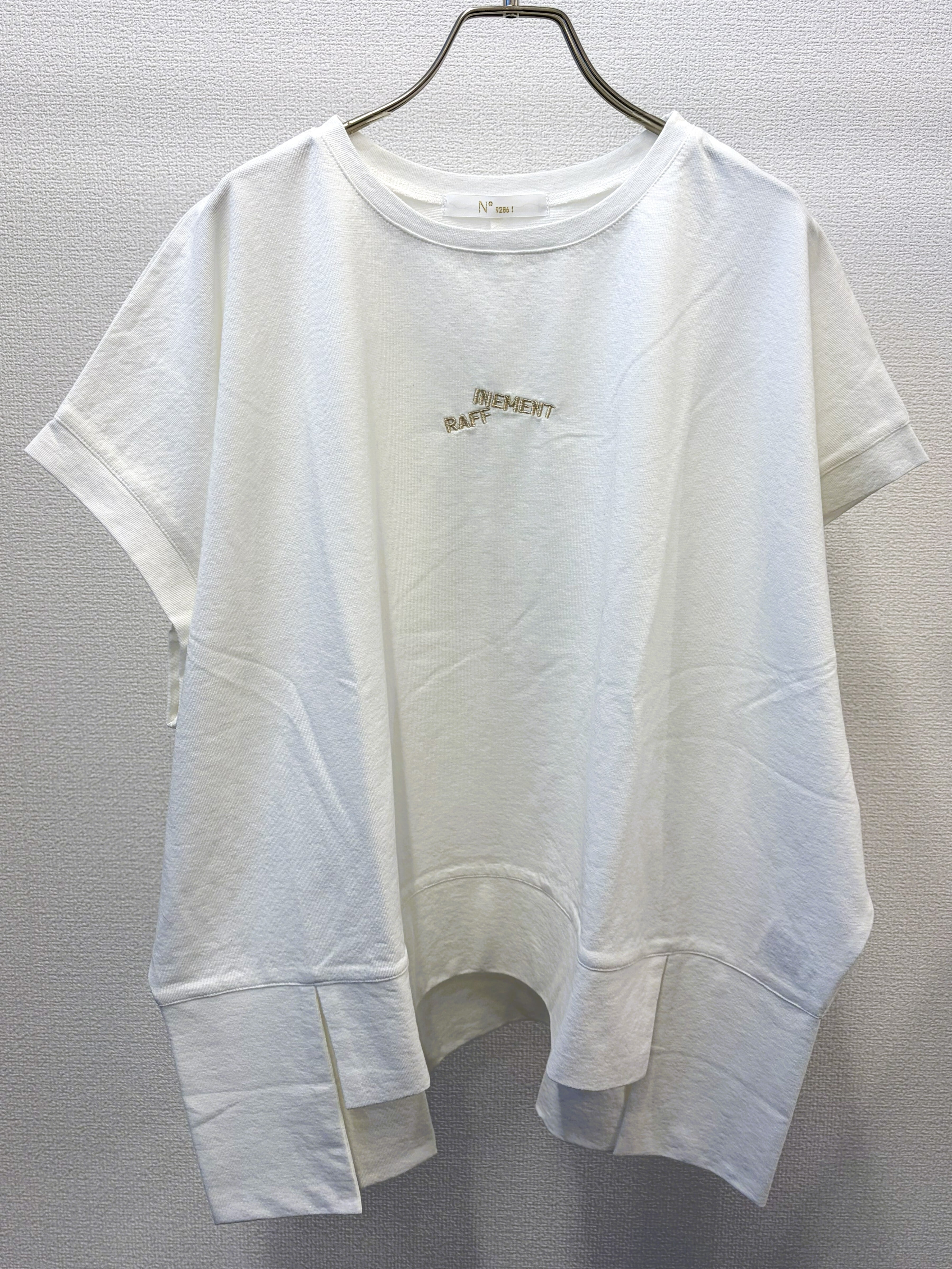 N°9286!】スラブ天竺刺しゅうドルマンTシャツ（9207-63074) | 9286