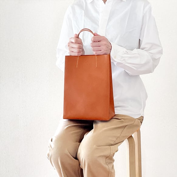 大人の革袋 S・コニャック[受注製作品]