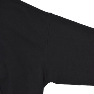 【WE11DONE】BLACK REPAIRED ZIP-UP HOODIE