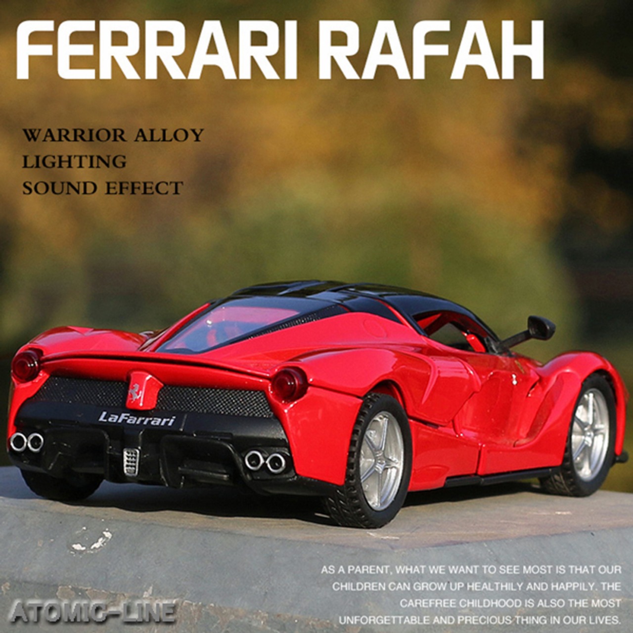 フェラーリ laferrari fxxk 1/32 ミニカー 全7色 ライト点灯 エンジンサウンド 合金モデル 模型