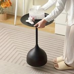 サイドテーブル 丸 トレイ テーブル ミニ ベッドサイドテーブル トレーテーブル 一人暮らし コーヒーテーブル