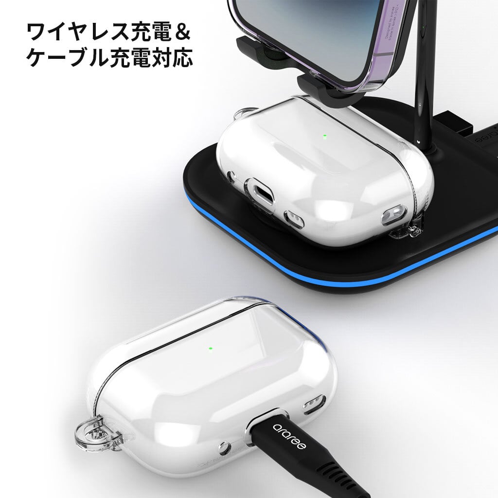 国内正規品 araree アラリー AirPods Pro（第2/1世代）ハードクリア