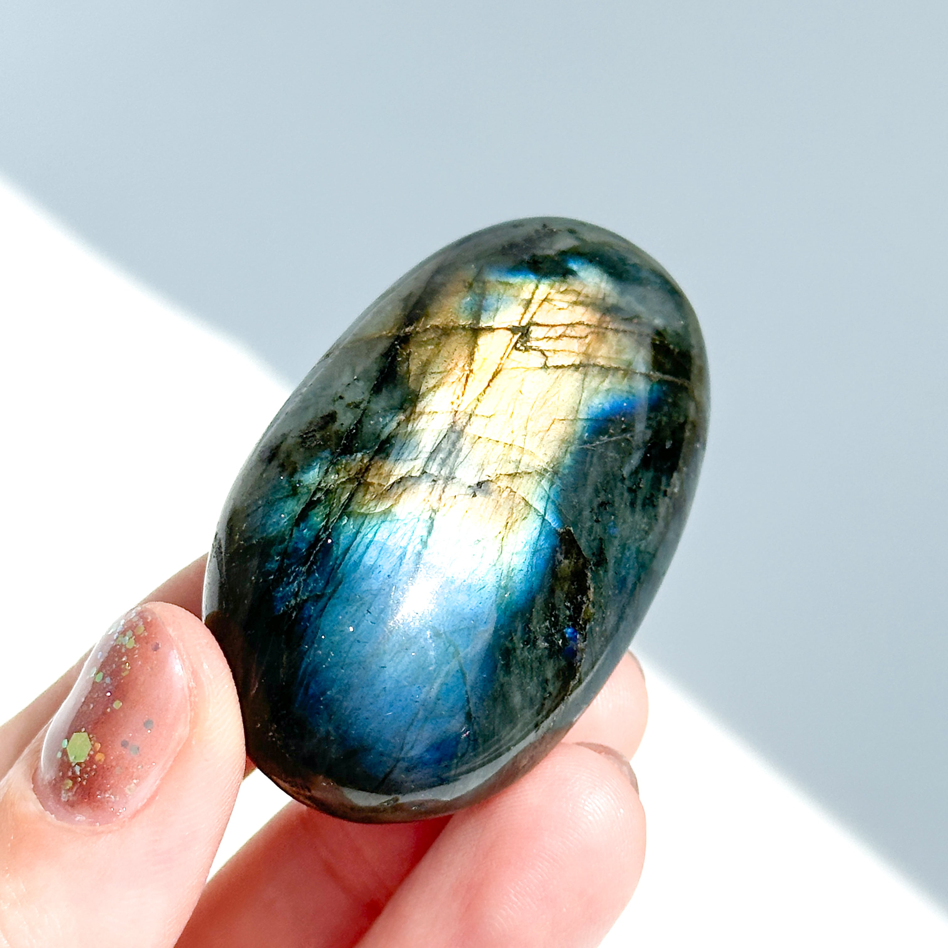 ラブラドライト パームストーン 23◇ Labradorite ◇天然石・鉱物