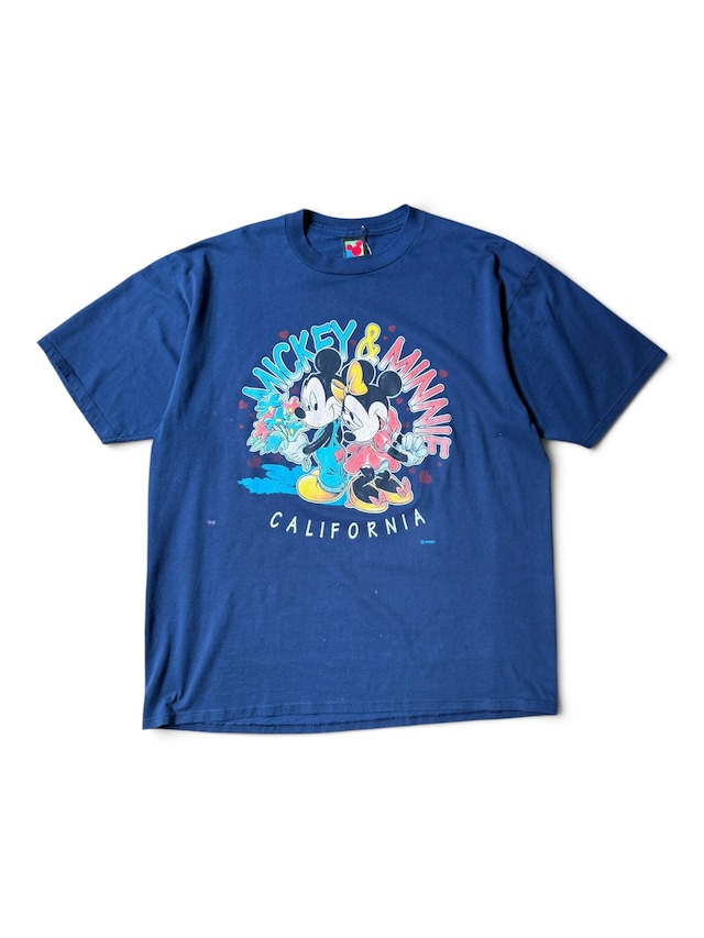 ［90s］Disney Mickey&Minnie Print T-shirt Vintage XL