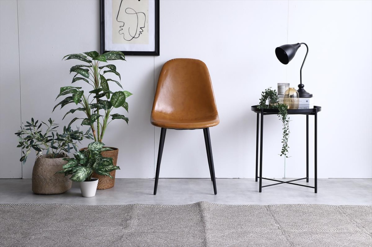 【単品】Jolly 一人掛けダイニングチェア(PVCレザー)