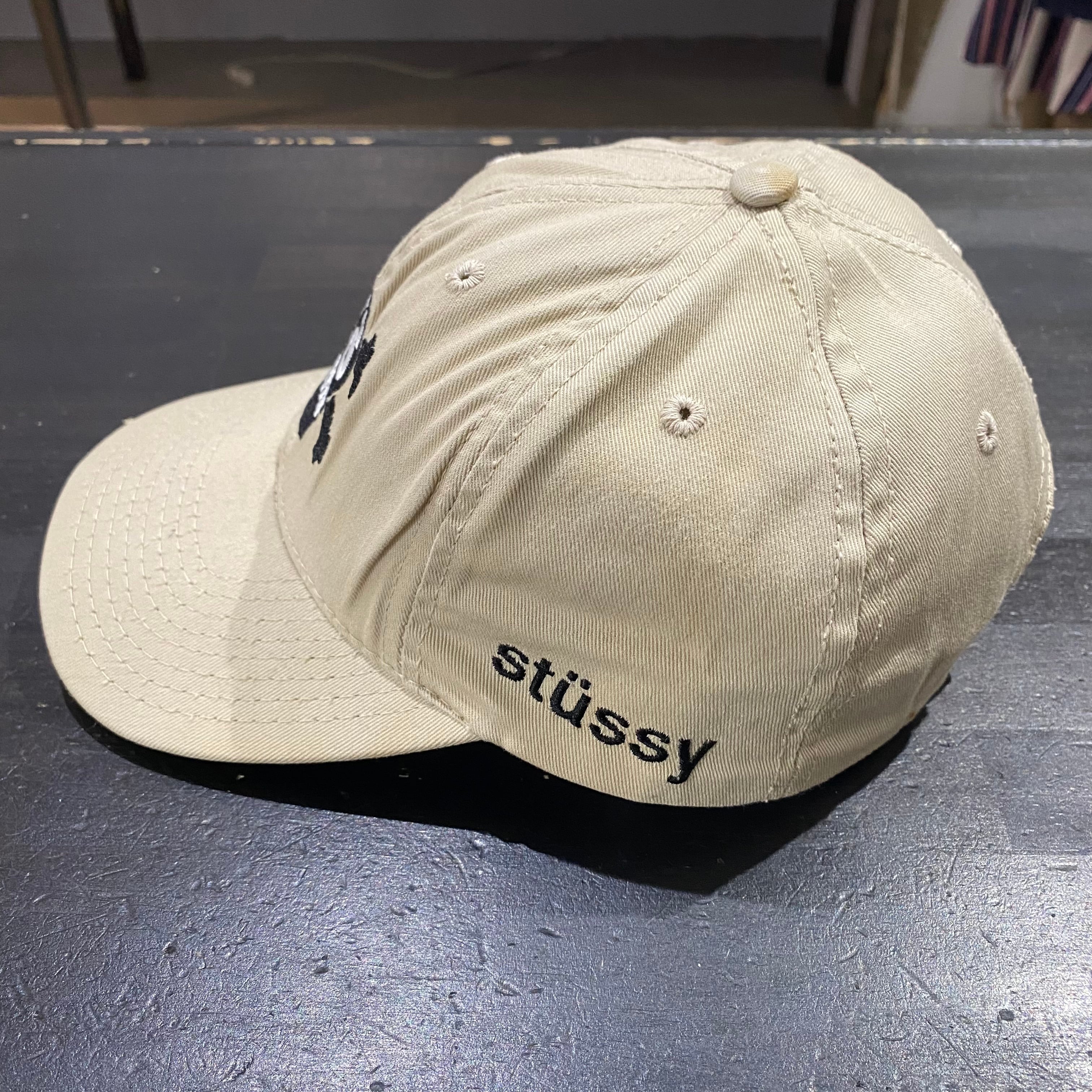 年代 USA製 STUSSY ステューシー スカルロゴ キャップ スナップ