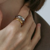 stainless mix double ring SR219