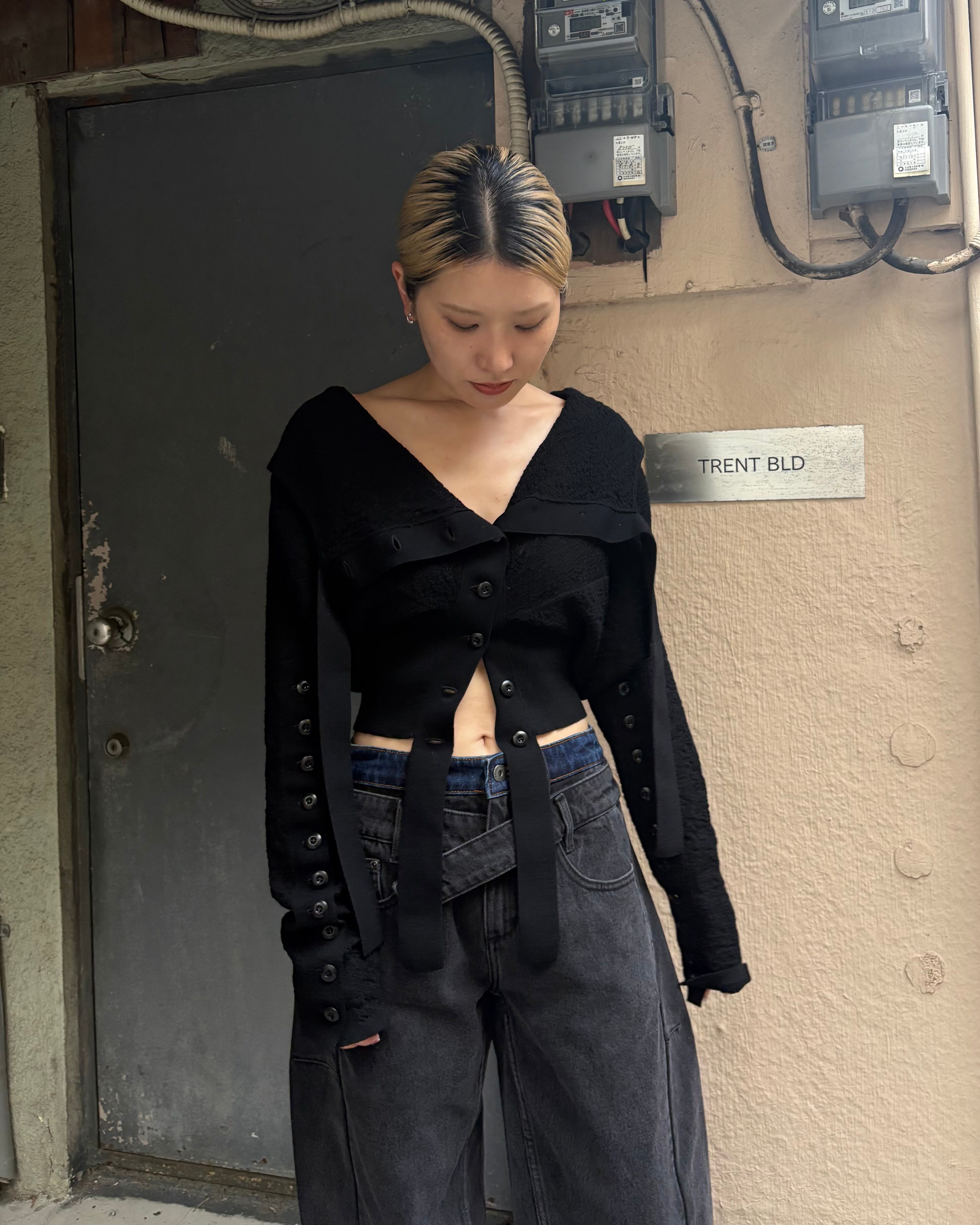25AW】MUKCYEN ムッシャン / deformed knit cardigan / ニット