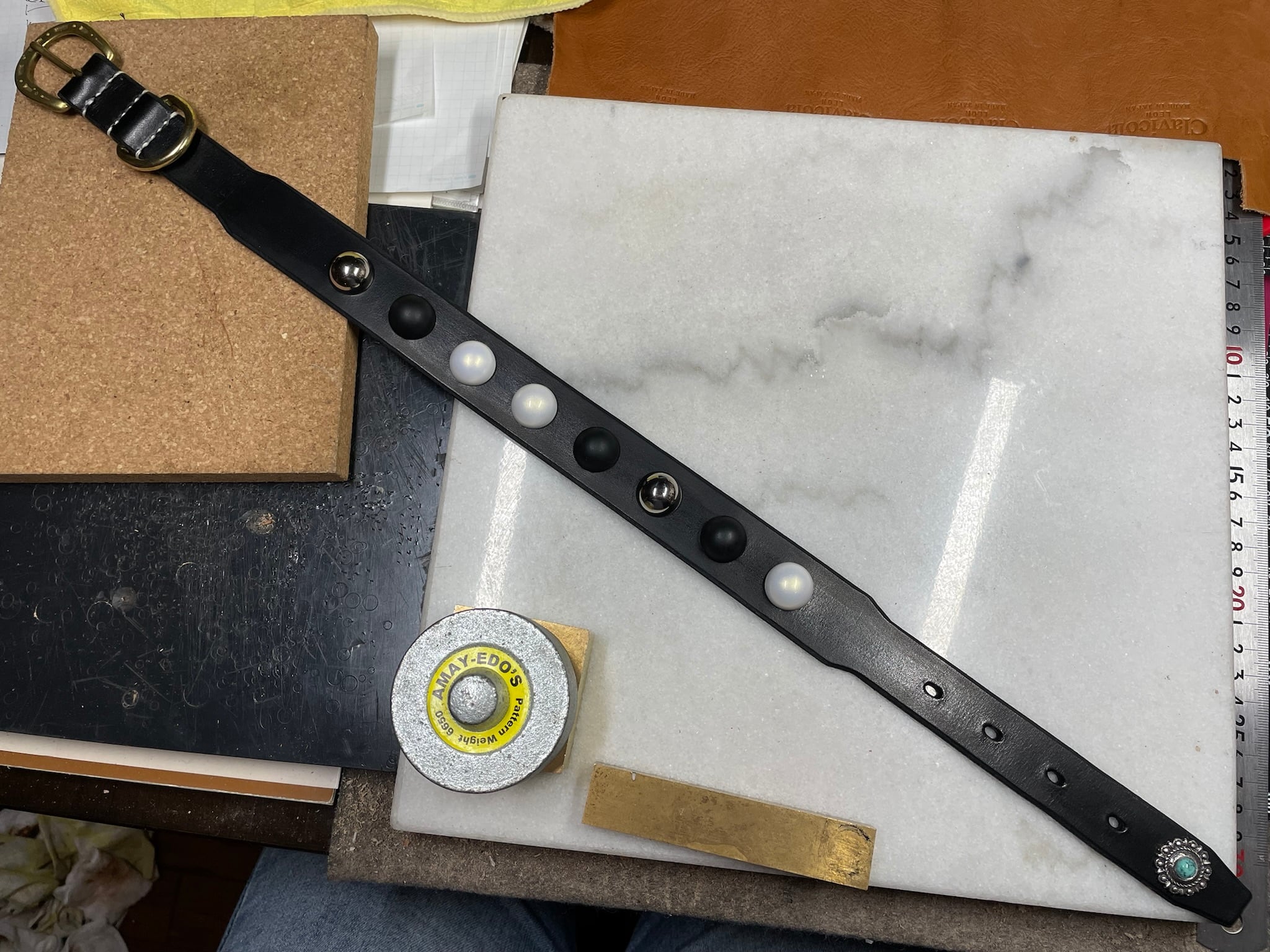 CDO-NUBG30RHCB〈BK〉】犬の首輪〈サイズ「L」〉牛革人気