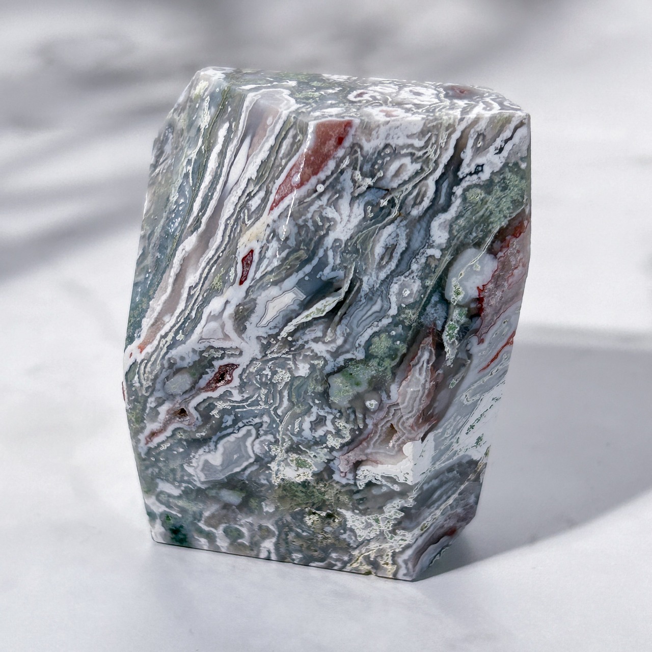 ピンクモスアゲート フリーフォーム