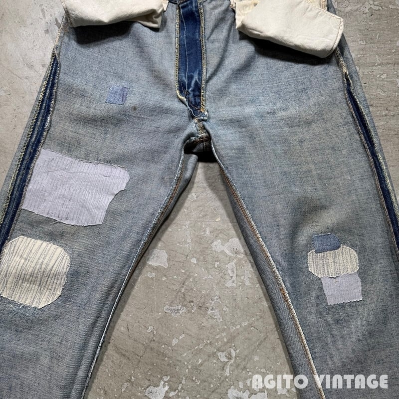 70's LEVI'S 505 デニムパンツ Big E 刻印8 42TALON リペア有 サイド脇
