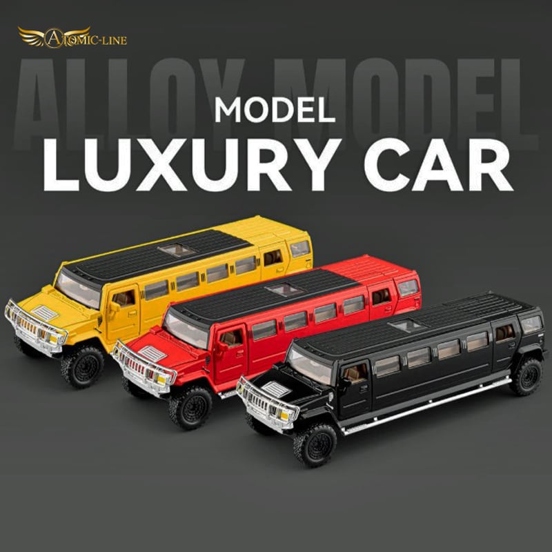 ハマー H2 リムジン 1/32 ミニカー 全3色 ライト点灯 エンジンサウンド