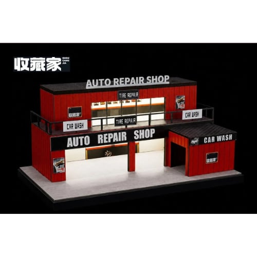 収蔵家 1/64 自動車整備工場 (コンテナ型) ライト付 SCJ82055