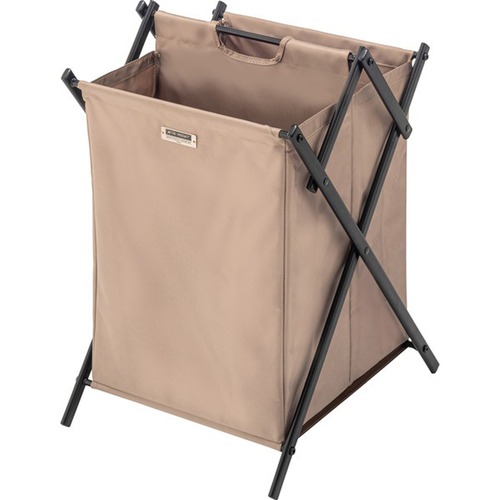 バスケット MIP-77BE MIP-77BK MIP-77GR 洗濯かご ランドリーバスケット 仕切り付き 折りたたみ おしゃれ 取っ手付き 持ち運び フォールディングバスケット コンパクト 隙間収納 インダストリアル 大容量 深め ミリタリー