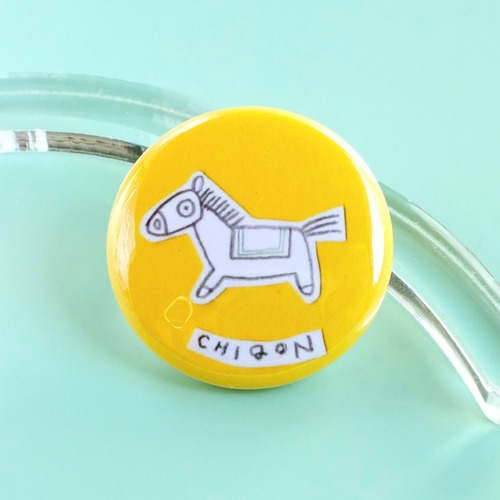 【CHIQON】ROUND  缶バッチ「ロバ」