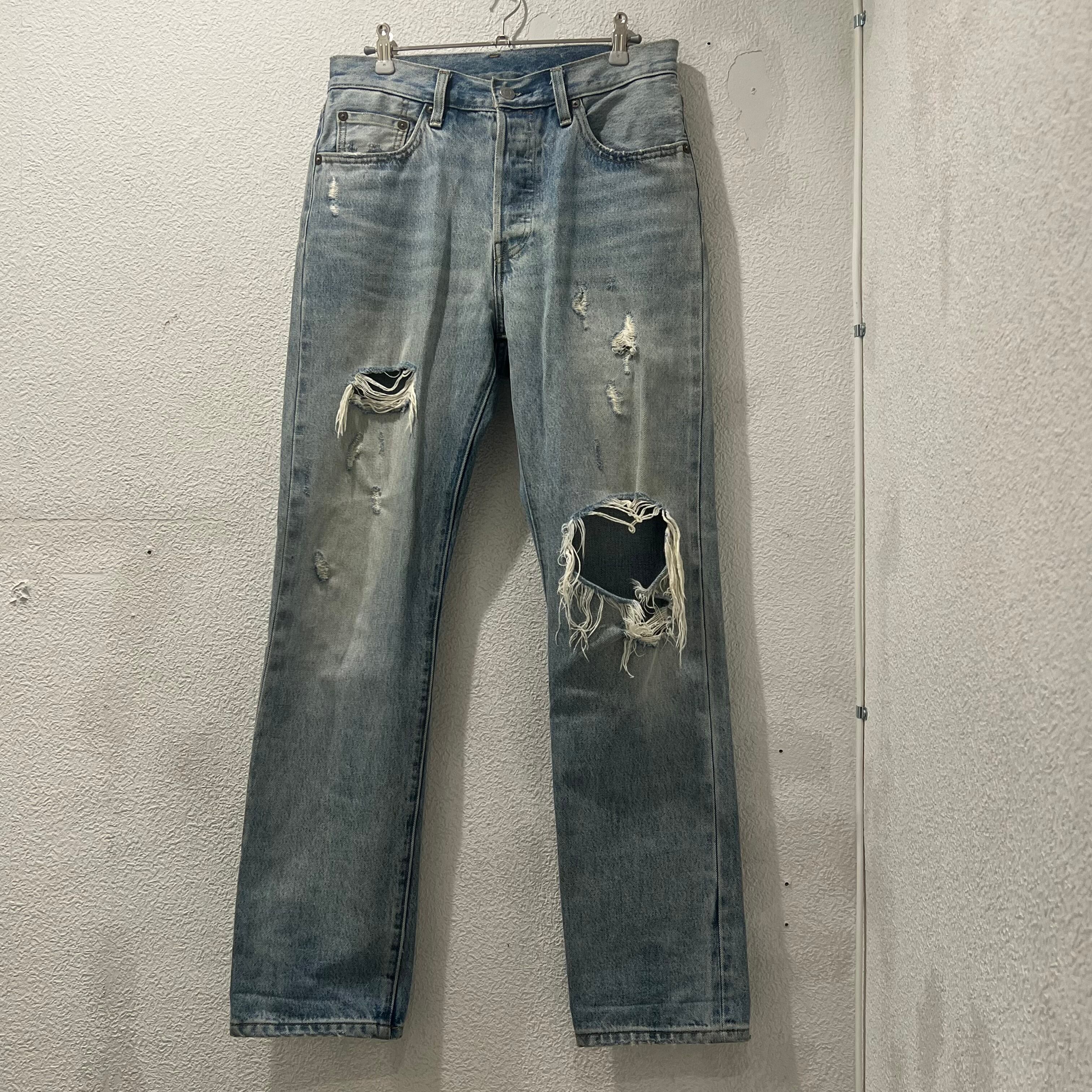 LEVIS PREMIUM　リーバイスプレミアム　501　ダメージ加工デニムパンツ　SIZE　W27L30　【表参道t10】 |  ブランド古着Brooch powered by BASE